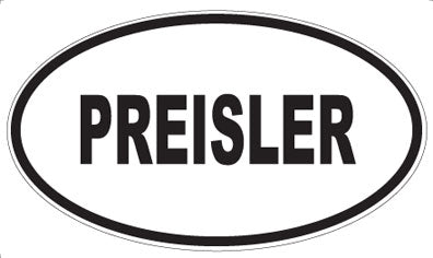 PREISLER - Oval Sticker