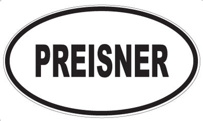 PREISNER - Oval Sticker