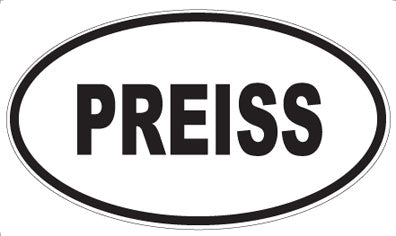 PREISS - Oval Sticker