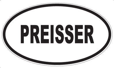 PREISSER - Oval Sticker
