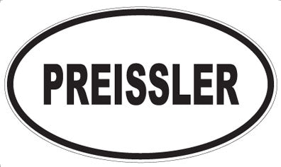 PREISSLER - Oval Sticker