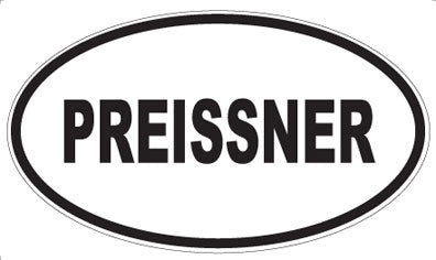 PREISSNER - Oval Sticker