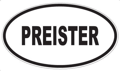 PREISTER - Oval Sticker