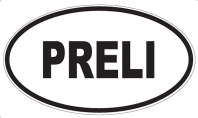PRELI - Oval Sticker
