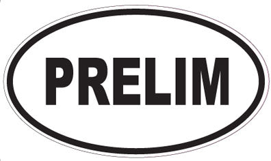 PRELIM - Oval Sticker