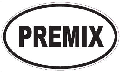 PREMIX - Oval Sticker