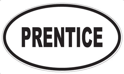 PRENTICE - Oval Sticker