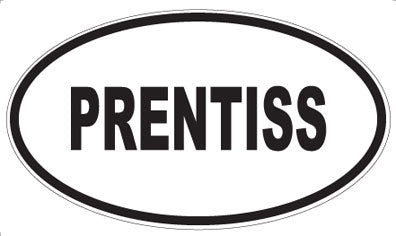 PRENTISS - Oval Sticker
