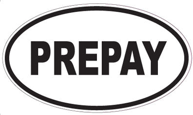 PREPAY - Oval Sticker