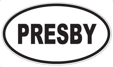 PRESBY - Oval Sticker