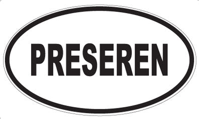 PRESEREN - Oval Sticker