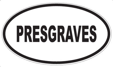 PRESGRAVES - Oval Sticker