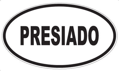 PRESIADO - Oval Sticker