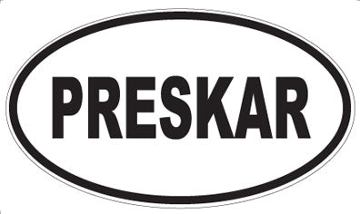 PRESKAR - Oval Sticker