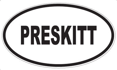 PRESKITT - Oval Sticker