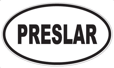 PRESLAR - Oval Sticker