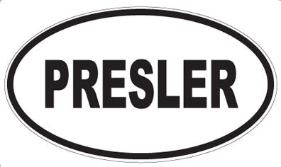 PRESLER - Oval Sticker