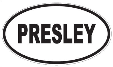 PRESLEY - Oval Sticker