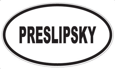 PRESLIPSKY - Oval Sticker