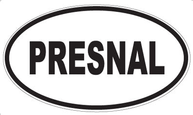 PRESNAL - Oval Sticker