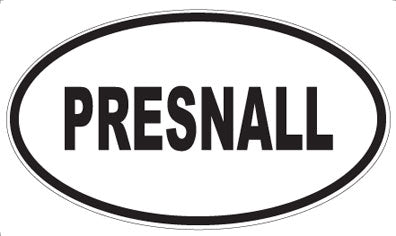 PRESNALL - Oval Sticker