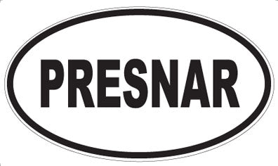PRESNAR - Oval Sticker
