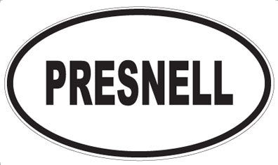 PRESNELL - Oval Sticker