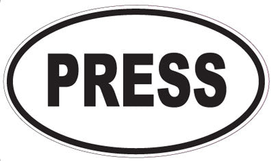 PRESS - Oval Sticker