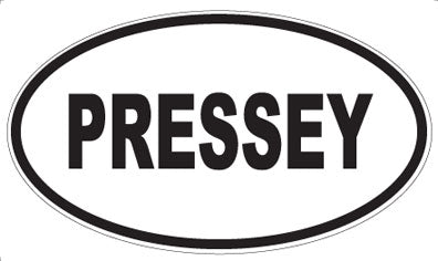 PRESSEY - Oval Sticker