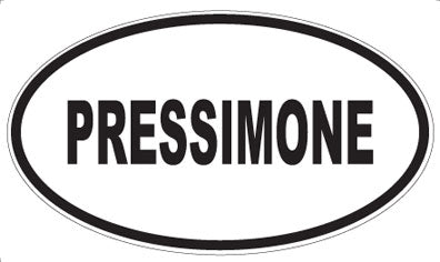 PRESSIMONE - Oval Sticker