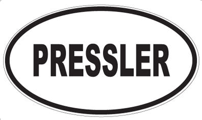 PRESSLER - Oval Sticker
