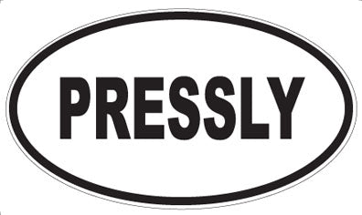 PRESSLY - Oval Sticker