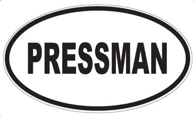 PRESSMAN - Oval Sticker