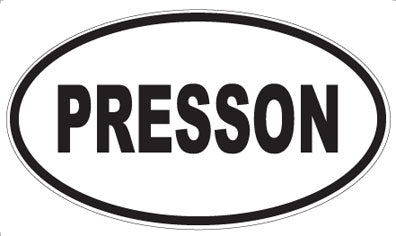 PRESSON - Oval Sticker