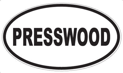 PRESSWOOD - Oval Sticker