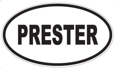 PRESTER - Oval Sticker