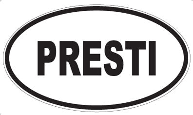 PRESTI - Oval Sticker