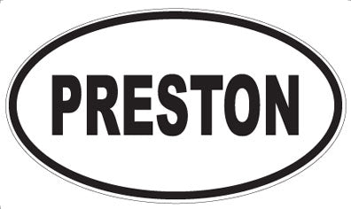 PRESTON - Oval Sticker