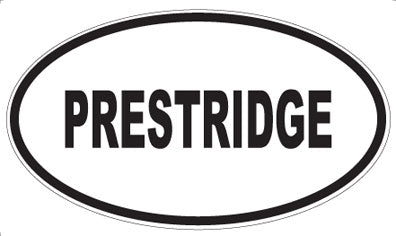 PRESTRIDGE - Oval Sticker