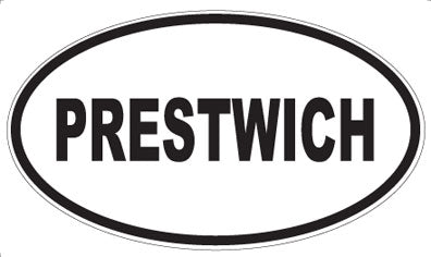 PRESTWICH - Oval Sticker