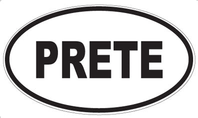 PRETE - Oval Sticker