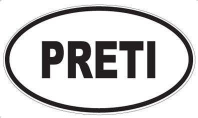 PRETI - Oval Sticker