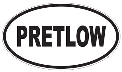 PRETLOW - Oval Sticker