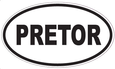 PRETOR - Oval Sticker