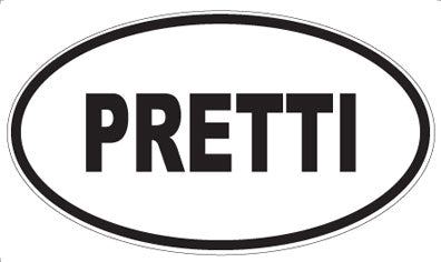PRETTI - Oval Sticker
