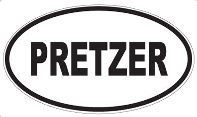 PRETZER - Oval Sticker