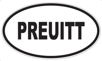 PREUITT - Oval Sticker