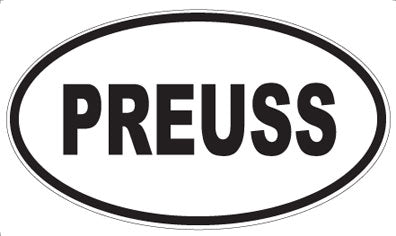 PREUSS - Oval Sticker