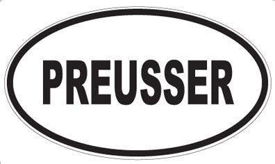 PREUSSER - Oval Sticker