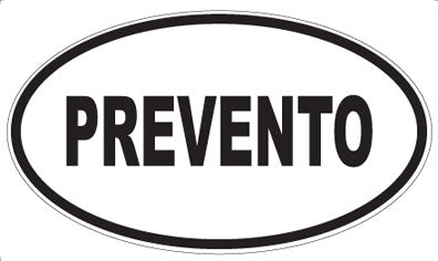PREVENTO - Oval Sticker